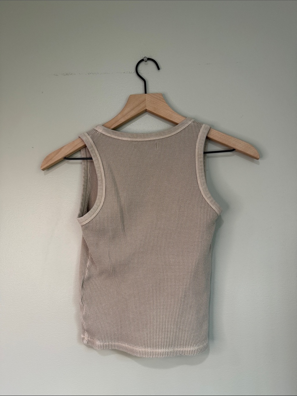 Madewell Neutral Waffle Knit Tank Top — Light Beige XXS - Picture 5 of 7